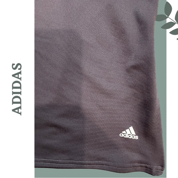 🛍️3/$40 Adidas Women's Dark Grey Elastic Waist Skirt Orange Side Gusset w Zipper - Picture 5 of 6